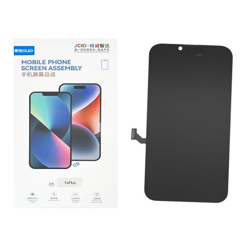 DISPLAY LCD PER IPHONE 14 PLUS NERO (SOFT OLED JCID COP IC Intercambiabile)