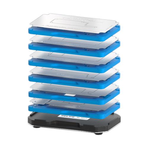 SET PIATTAFORME REBALLING PCB RELIFE RL-601T PER IPHONE SERIE X - 16 SERIES CON BASE MAGNETICA (26 in 1)