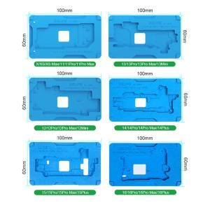 SET PIATTAFORME REBALLING PCB RELIFE RL-601T PER IPHONE SERIE X - 16 SERIES CON BASE MAGNETICA (26 in 1)