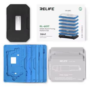 SET PIATTAFORME REBALLING PCB RELIFE RL-601T PER IPHONE SERIE X - 16 SERIES CON BASE MAGNETICA (26 in 1)