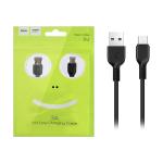 CAVO USB + TYPE-C HOCO X13 3A 1M NERO - BLISTER RETAIL