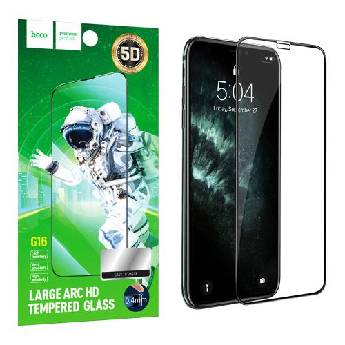 PELLICOLA TEMPERATA PER IPHONE X / XS / 11 PRO CON BORDO NERO HOCO G16 0.4mm