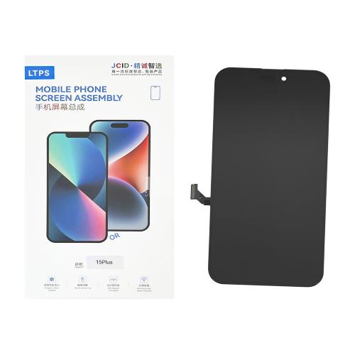 DISPLAY LCD PER IPHONE 15 PLUS NERO (INCELL JCID LTPS COF IC Intercambiabile)