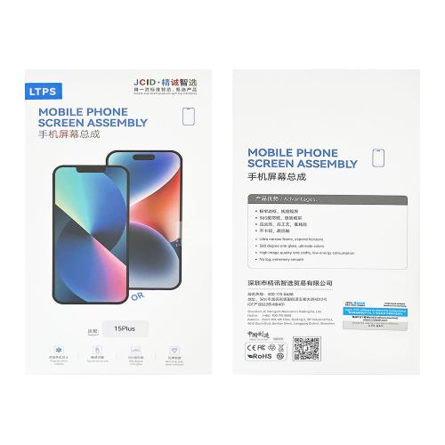 DISPLAY LCD PER IPHONE 15 PLUS NERO (INCELL JCID LTPS COF IC Intercambiabile)