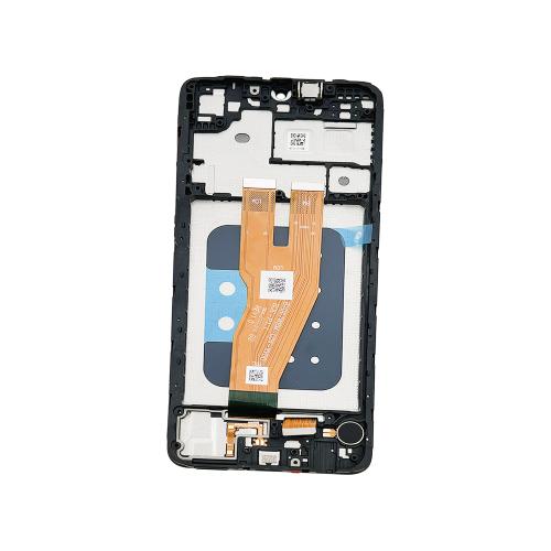 DISPLAY LCD PER SAMSUNG A055F A05 NERO CON FRAME - OEM SERVICE PACK 