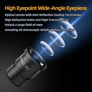 MICROSCOPIO YCS 6065 TRINOCULARE 6-65X CON INTERFACCIA 0.5CTV - NERO