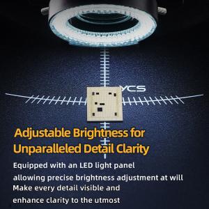 MICROSCOPIO YCS 6065 TRINOCULARE 6-65X CON INTERFACCIA 0.5CTV - NERO