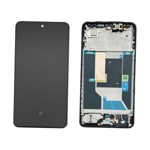 DISPLAY LCD PER REALME 14T 5G RMX5078 NERO / OBSIDIAN BLACK CON FRAME 621029000502 - SERVICE PACK
