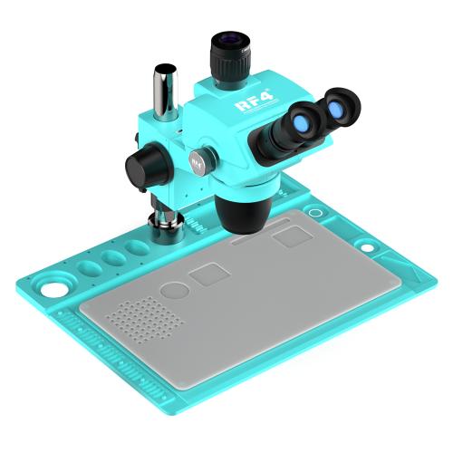 MICROSCOPIO RF4 RF-6565PROD2 TRINOCULARE 6.5-65X CON INTERFACCIA 0.5CTV E BASE IN ALLUMINIO