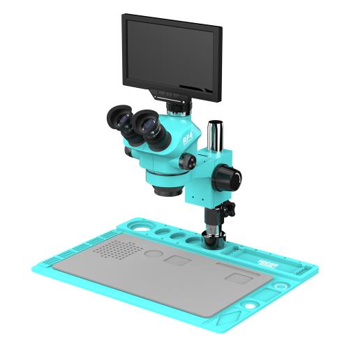 MICROSCOPIO RF4 RF4 RF-7050TVD2-YS010W TRINOCULARE 7-50X CON CAMERA / MONITOR 10.1 POLLICI