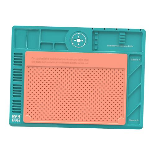 PIANO DA LAVORO RF4 RF-PO4 TAPPETINO IN SILICONE CON BASE IN ALLUMINIO PER MICROSCOPIO