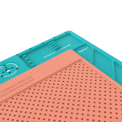 PIANO DA LAVORO RF4 RF-PO4 TAPPETINO IN SILICONE CON BASE IN ALLUMINIO PER MICROSCOPIO