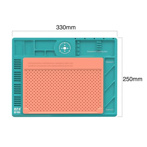 PIANO DA LAVORO RF4 RF-PO4 TAPPETINO IN SILICONE CON BASE IN ALLUMINIO PER MICROSCOPIO
