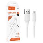 CAVO USB + MICRO USB HOCO X120 18W 2.4A 1M BIANCO -  BLISTER RETAIL