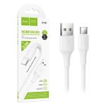 CAVO USB + TYPE-C HOCO X120 60W 3A 1M BIANCO - BLISTER RETAIL