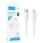 CAVO TYPE-C + LIGHTNING HOCO X120 27W 2.4A 1M BIANCO - BLISTER RETAIL