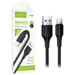 CAVO USB + TYPE-C HOCO X120 60W 3A 1M NERO - BLISTER RETAIL