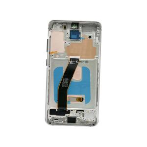 DISPLAY LCD PER SAMSUNG G980F G981B S20 BIANCO CON FRAME (SOFT OLED iTruColor) 
