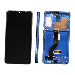 DISPLAY LCD PER SAMSUNG G985F G986B S20 PLUS AURA BLU CON FRAME (SOFT OLED iTruColor) 