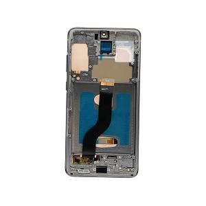 DISPLAY LCD PER SAMSUNG G985F G986B S20 PLUS GRIGIO CON FRAME (SOFT OLED)