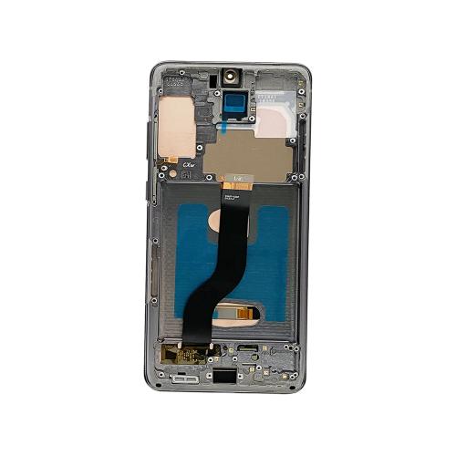 DISPLAY LCD PER SAMSUNG G985F G986B S20 PLUS GRIGIO CON FRAME (SOFT OLED)