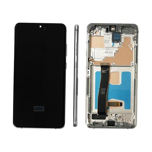 DISPLAY LCD PER SAMSUNG G988B S20 ULTRA BIANCO CON FRAME (SOFT OLED iTruColor) 