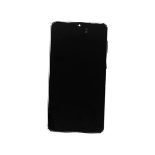 DISPLAY LCD PER SAMSUNG G996B S21 PLUS PHANTOM SILVER / BIANCO CON FRAME (SOFT OLED iTruColor) 