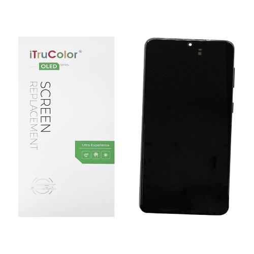 DISPLAY LCD PER SAMSUNG G996B S21 PLUS PHANTOM BLACK / NERO CON FRAME (SOFT OLED iTruColor) 