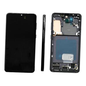 DISPLAY LCD PER SAMSUNG G996B S21 PLUS PHANTOM BLACK / NERO CON FRAME (SOFT OLED iTruColor) 