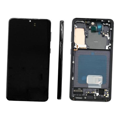 DISPLAY LCD PER SAMSUNG G996B S21 PLUS PHANTOM BLACK / NERO CON FRAME (SOFT OLED iTruColor) 