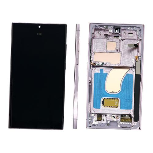 DISPLAY LCD PER SAMSUNG S918B S23 ULTRA 5G LAVANDA CON FRAME (SOFT OLED iTruColor)