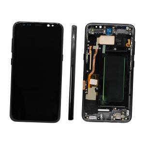 DISPLAY LCD PER SAMSUNG G950F S8 NERO CON FRAME (SOFT OLED)