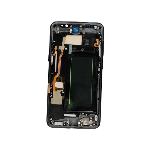 DISPLAY LCD PER SAMSUNG G950F S8 NERO CON FRAME (SOFT OLED)