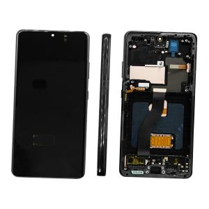 DISPLAY LCD PER SAMSUNG G998B S21 ULTRA 5G NERO CON FRAME (SOFT OLED iTruColor) 