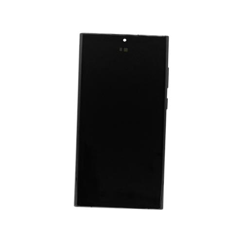 DISPLAY LCD PER SAMSUNG S908B S22 ULTRA NERO CON FRAME (SOFT OLED iTruColor)