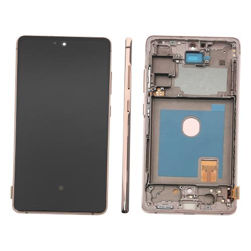 DISPLAY LCD PER SAMSUNG G780F G781B S20 FE 4G / 5G ARANCIONE / CLOUD ORANGE CON FRAME (HARD OLED iTruColor) (O/S)