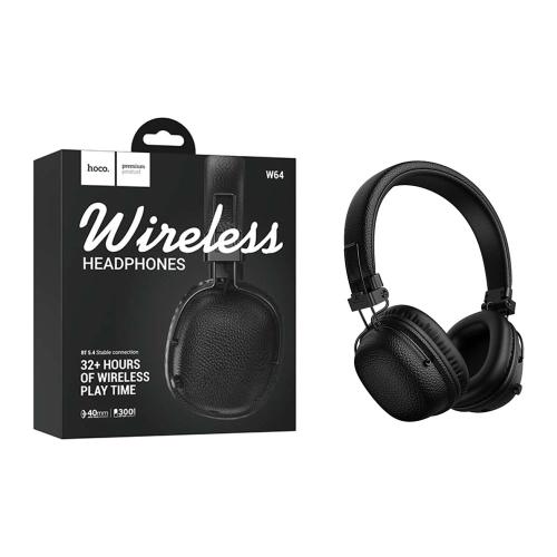 CUFFIE BLUETOOTH HOCO W64 NERO - BLISTER RETAIL