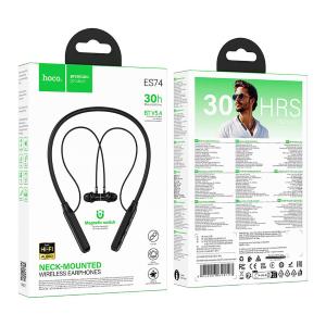 CUFFIE AURICOLARI HOCO ES74 WIRELESS NERO - BLISTER RETAIL 