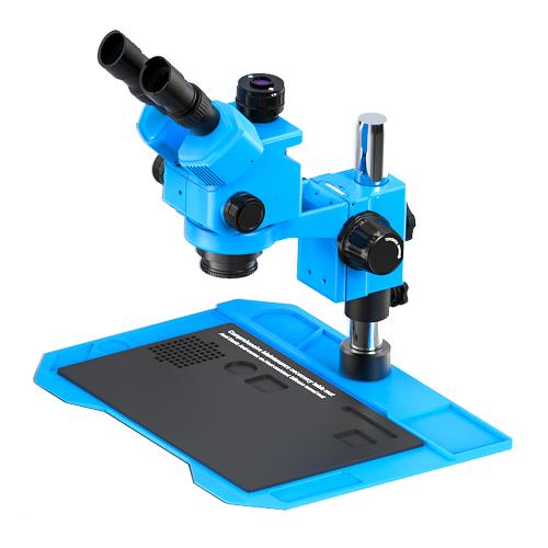 MICROSCOPIO JCID M36560A TRINOCULARE 6.5-60X CON INTERFACCIA 0.5CTV E BASE IN ALLUMINIO