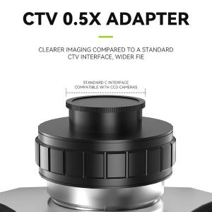 MICROSCOPIO LUOWEI LW-TR01-B3TV-DP01 TRINOCULARE 7-50X CON INTERFACCIA 0.5CTV BASE IN ALLUMINIO E MONITOR 10.2