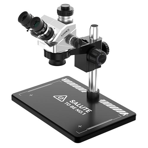 MICROSCOPIO LUOWEI LW-TR02-B3TV TRINOCULARE 7-50X CON INTERFACCIA 0.5CTV CON BASE IN ALLUMINIO