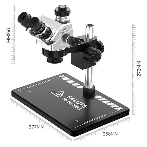 MICROSCOPIO LUOWEI LW-TR02-B3TV TRINOCULARE 7-50X CON INTERFACCIA 0.5CTV CON BASE IN ALLUMINIO