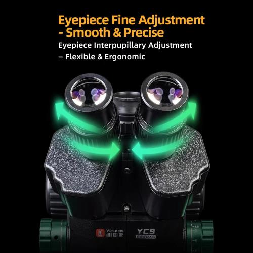 MICROSCOPIO YCS 6558XS TRINOCULARE 6.5-58X CON INTERFACCIA 0.5CTV - NERO