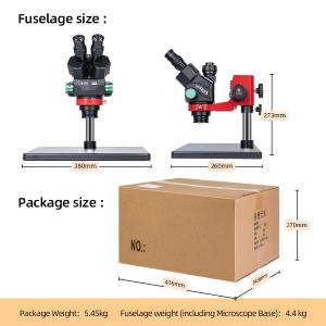 MICROSCOPIO YCS 6558XS TRINOCULARE 6.5-58X CON INTERFACCIA 0.5CTV - NERO