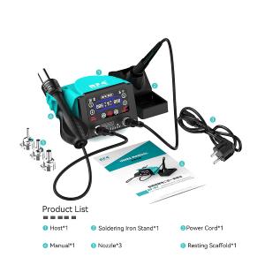 STAZIONE SALDANTE RF4 RF-H7 2IN1 PER SALDATURE A STAGNO ED ARIA CALDA