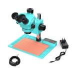 MICROSCOPIO RF4 RF-7050TVA9 TRINOCULARE 7-50X CON INTERFACCIA 0.5CTV E CARICABATTERIE DA BANCO