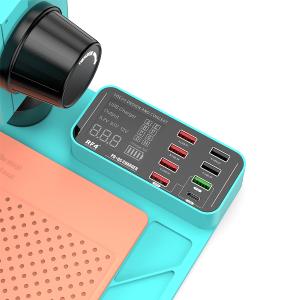 MICROSCOPIO RF4 RF-7050TVA9 TRINOCULARE 7-50X CON INTERFACCIA 0.5CTV E CARICABATTERIE DA BANCO