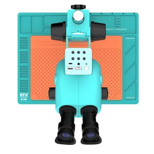 MICROSCOPIO RF4 RF-6565PO4-4KC1PRO TRINOCULARE 6.5-65X CON CAMERA 4K E BASE IN ALLUMIO 