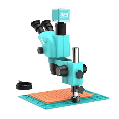 MICROSCOPIO RF4 RF-6565PO4-4KC1PRO TRINOCULARE 6.5-65X CON CAMERA 4K E BASE IN ALLUMIO 