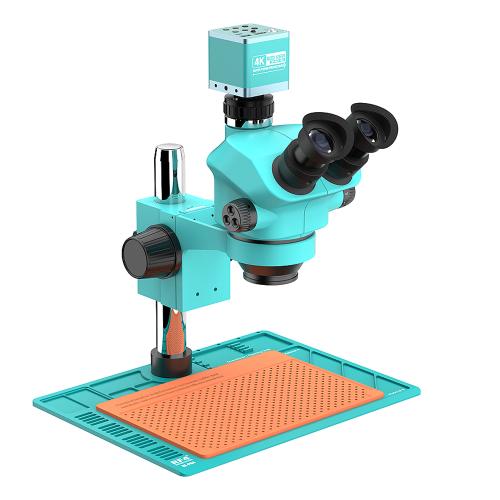 MICROSCOPIO RF4 RF-7050-PO4-4KC1PRO TRINOCULARE 7-50X CON INTERFACCIA 0.5CTV E BASE IN ALLUMINIO